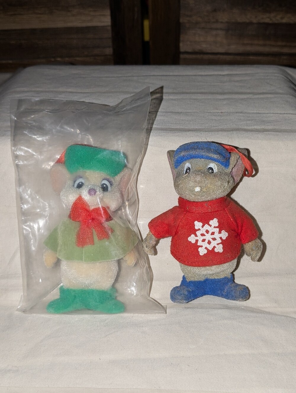 Rare VTG 1990 Disney McDonald's Rescuers Down Under Flocked Ornaments